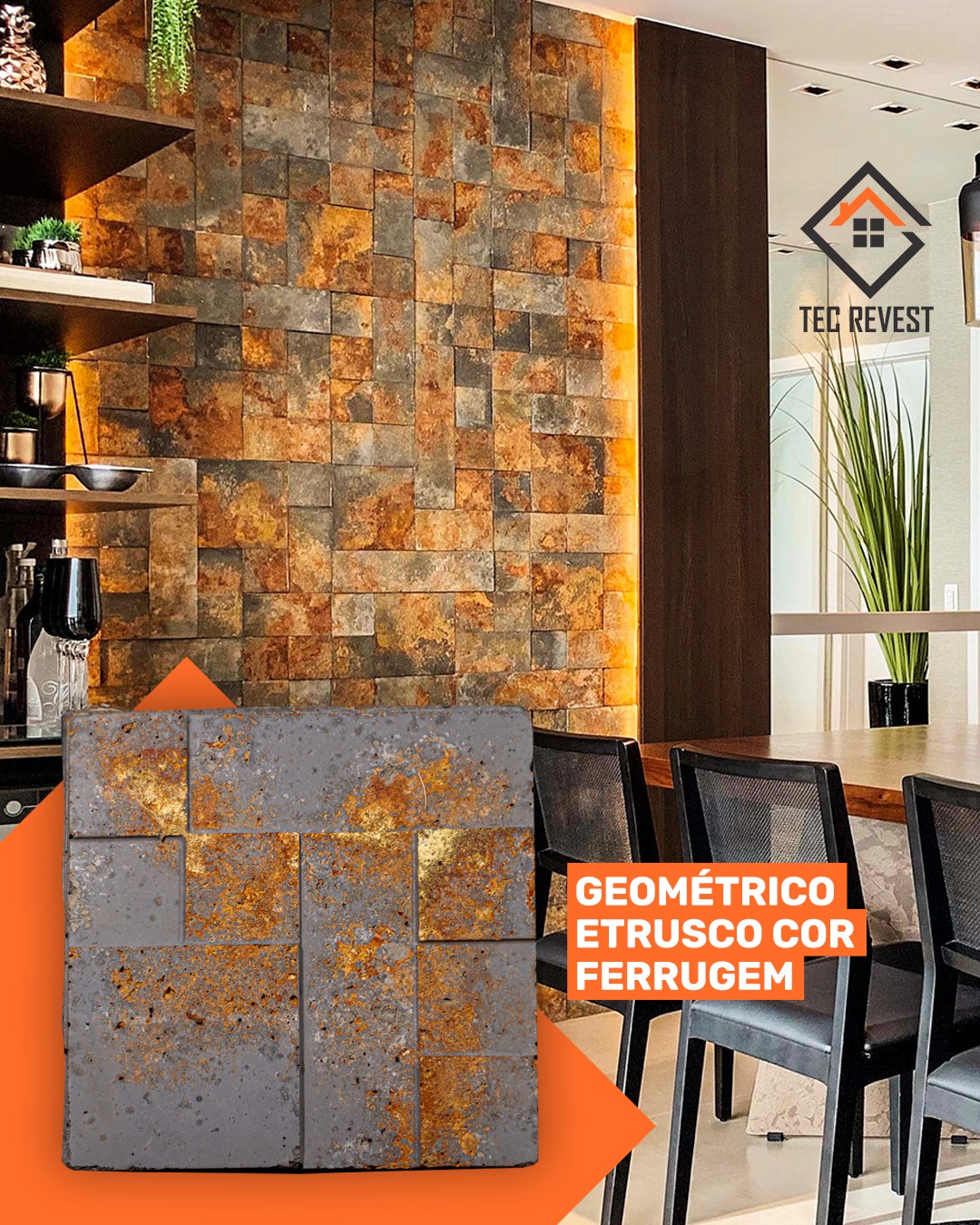 Revestimiento Geométrico Etrusco Ferrugem